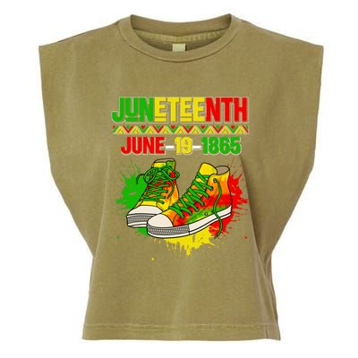 Juneteenth June 19 1865 Sneakers Black History Month African Gift Garment-Dyed Women's Muscle Tee