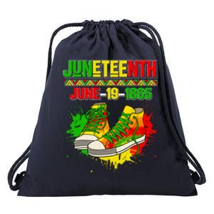 Juneteenth June 19 1865 Sneakers Black History Month African Gift Drawstring Bag