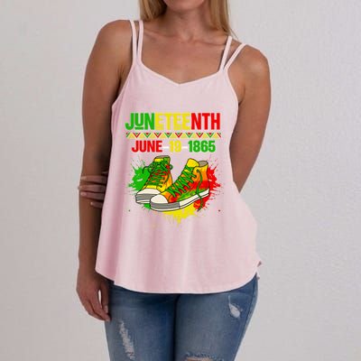 Juneteenth June 19 1865 Sneakers Black History Month African Gift Women's Strappy Tank