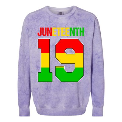 Juneteenth June 19 African American Black History Melanin Cute Gift Colorblast Crewneck Sweatshirt