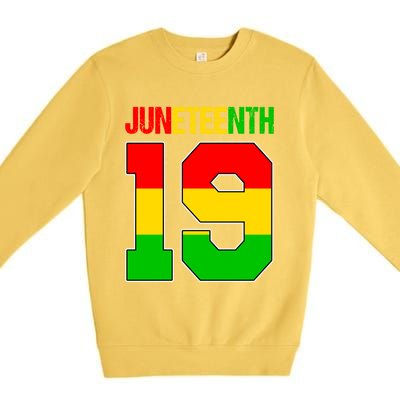 Juneteenth June 19 African American Black History Melanin Cute Gift Premium Crewneck Sweatshirt