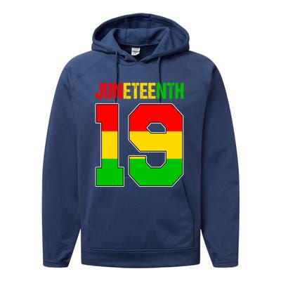 Juneteenth June 19 African American Black History Melanin Cute Gift Performance Fleece Hoodie