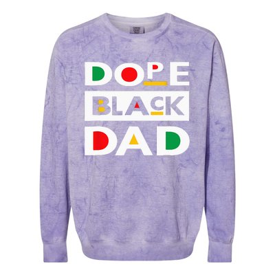 Juneteenth June 19 1865 Dope Black Dad Father Day 19th June Colorblast Crewneck Sweatshirt