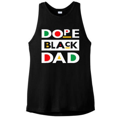 Juneteenth June 19 1865 Dope Black Dad Father Day 19th June Ladies PosiCharge Tri-Blend Wicking Tank