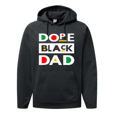 Juneteenth June 19 1865 Dope Black Dad Father Day 19th June Performance Fleece Hoodie