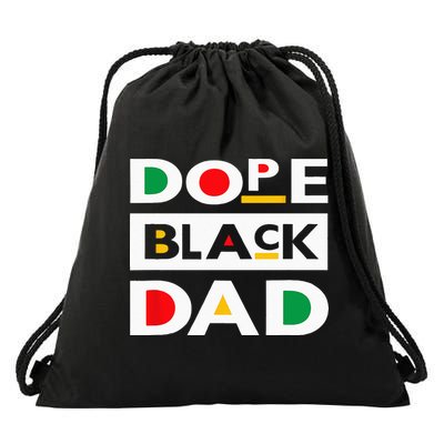 Juneteenth June 19 1865 Dope Black Dad Father Day 19th June Drawstring Bag