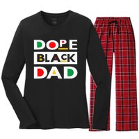 Juneteenth June 19 1865 Dope Black Dad Father Day 19th June Women's Long Sleeve Flannel Pajama Set 