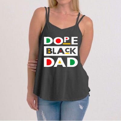 Juneteenth June 19 1865 Dope Black Dad Father Day 19th June Women's Strappy Tank