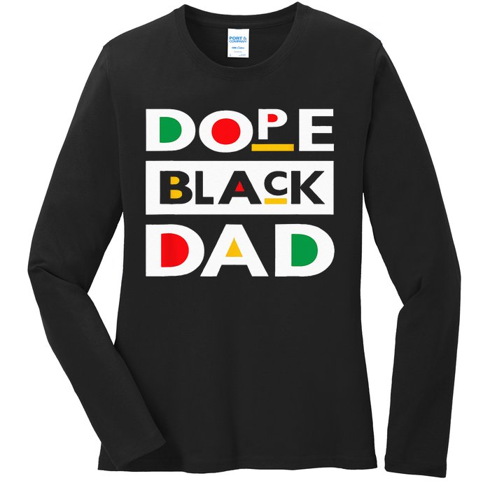 Juneteenth June 19 1865 Dope Black Dad Father Day 19th June Ladies Long Sleeve Shirt