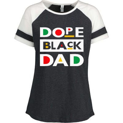 Juneteenth June 19 1865 Dope Black Dad Father Day 19th June Enza Ladies Jersey Colorblock Tee