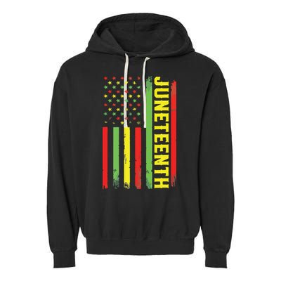 Juneteenth June 19th 1865 Juneteenth Black Freedom Day Flag Garment-Dyed Fleece Hoodie