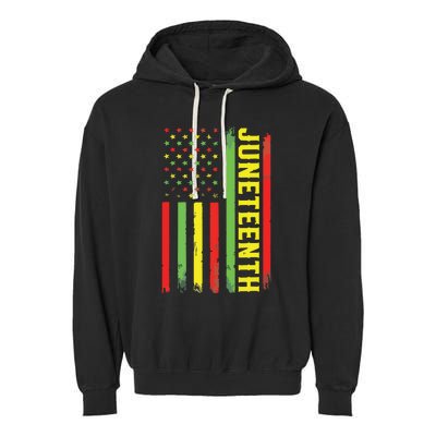 Juneteenth June 19th 1865 Juneteenth Black Freedom Day Flag Garment-Dyed Fleece Hoodie