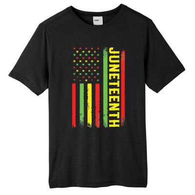 Juneteenth June 19th 1865 Juneteenth Black Freedom Day Flag Tall Fusion ChromaSoft Performance T-Shirt