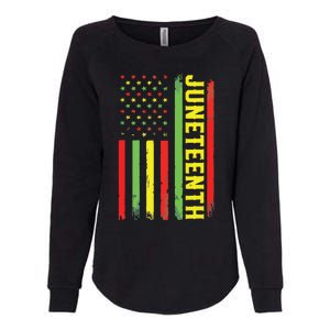 Juneteenth June 19th 1865 Juneteenth Black Freedom Day Flag Womens California Wash Sweatshirt