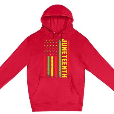 Juneteenth June 19th 1865 Juneteenth Black Freedom Day Flag Premium Pullover Hoodie