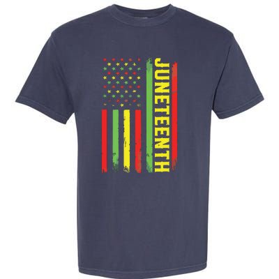 Juneteenth June 19th 1865 Juneteenth Black Freedom Day Flag Garment-Dyed Heavyweight T-Shirt