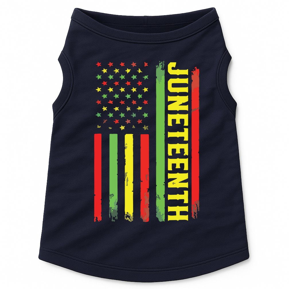 Juneteenth June 19th 1865 Juneteenth Black Freedom Day Flag Doggie Tank