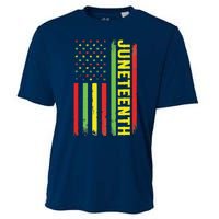 Juneteenth June 19th 1865 Juneteenth Black Freedom Day Flag Cooling Performance Crew T-Shirt