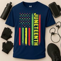 Juneteenth June 19th 1865 Juneteenth Black Freedom Day Flag Cooling Performance Crew T-Shirt