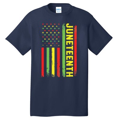 Juneteenth June 19th 1865 Juneteenth Black Freedom Day Flag Tall T-Shirt