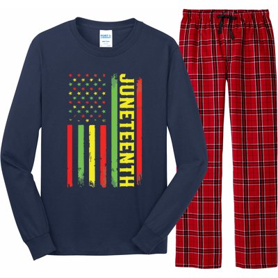 Juneteenth June 19th 1865 Juneteenth Black Freedom Day Flag Long Sleeve Pajama Set