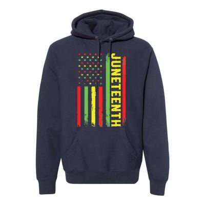 Juneteenth June 19th 1865 Juneteenth Black Freedom Day Flag Premium Hoodie