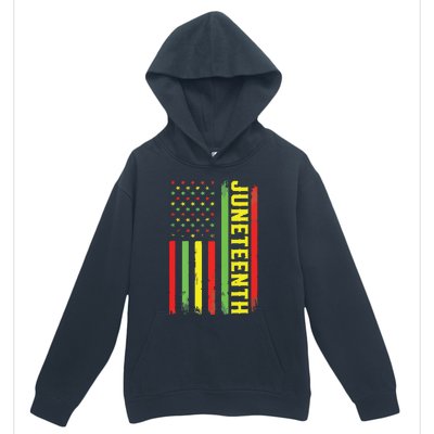 Juneteenth June 19th 1865 Juneteenth Black Freedom Day Flag Urban Pullover Hoodie