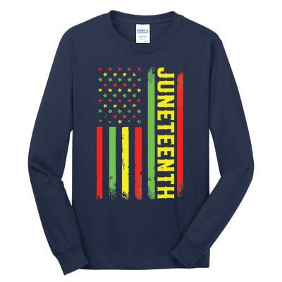 Juneteenth June 19th 1865 Juneteenth Black Freedom Day Flag Tall Long Sleeve T-Shirt