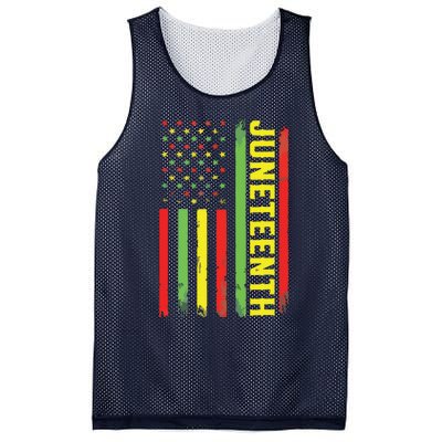 Juneteenth June 19th 1865 Juneteenth Black Freedom Day Flag Mesh Reversible Basketball Jersey Tank