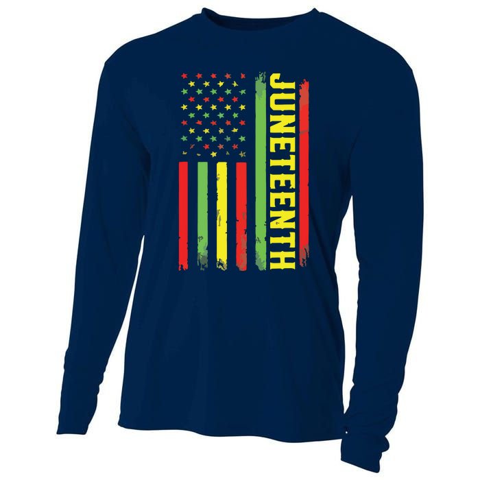 Juneteenth June 19th 1865 Juneteenth Black Freedom Day Flag Cooling Performance Long Sleeve Crew