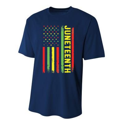 Juneteenth June 19th 1865 Juneteenth Black Freedom Day Flag Performance Sprint T-Shirt