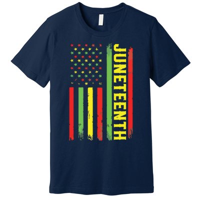 Juneteenth June 19th 1865 Juneteenth Black Freedom Day Flag Premium T-Shirt