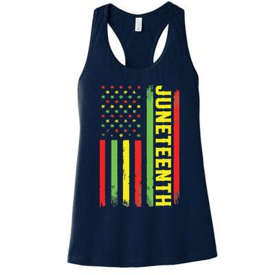 Juneteenth June 19th 1865 Juneteenth Black Freedom Day Flag Womens Tank Top