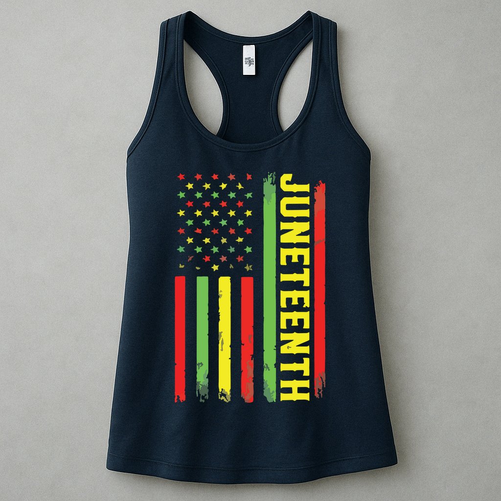 Juneteenth June 19th 1865 Juneteenth Black Freedom Day Flag Womens Tank Top