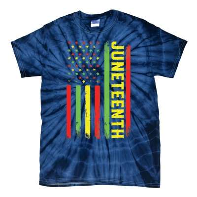 Juneteenth June 19th 1865 Juneteenth Black Freedom Day Flag Tie-Dye T-Shirt