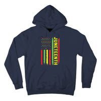 Juneteenth June 19th 1865 Juneteenth Black Freedom Day Flag Tall Hoodie