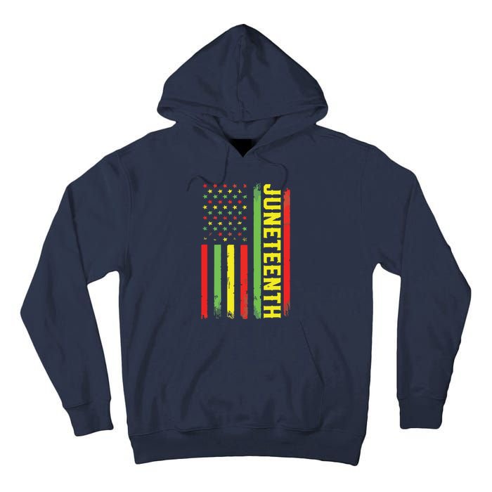 Juneteenth June 19th 1865 Juneteenth Black Freedom Day Flag Tall Hoodie