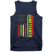 Juneteenth June 19th 1865 Juneteenth Black Freedom Day Flag Tank Top