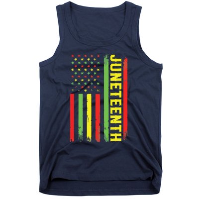 Juneteenth June 19th 1865 Juneteenth Black Freedom Day Flag Tank Top