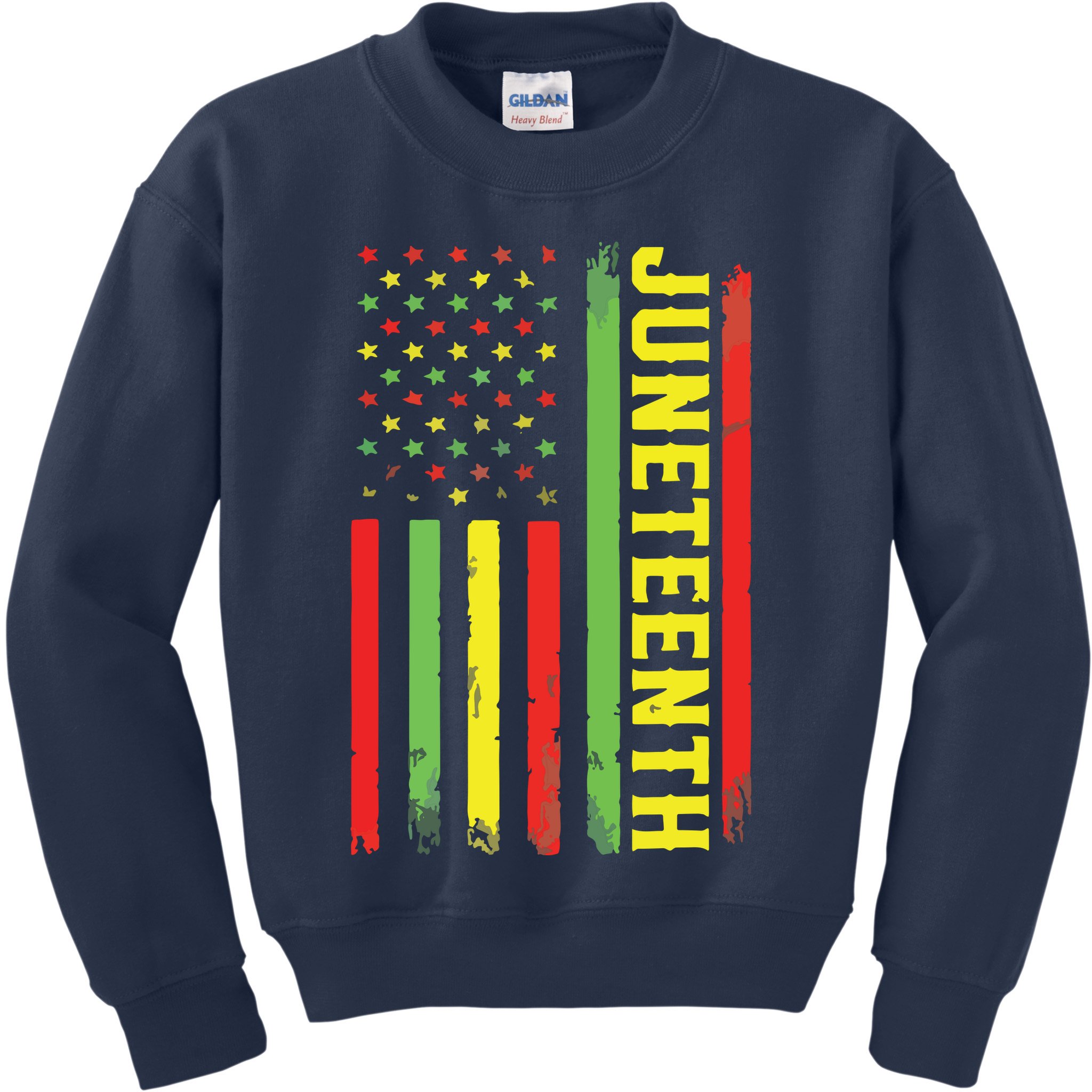 Juneteenth June 19th 1865 Juneteenth Black Freedom Day Flag Kids Sweatshirt