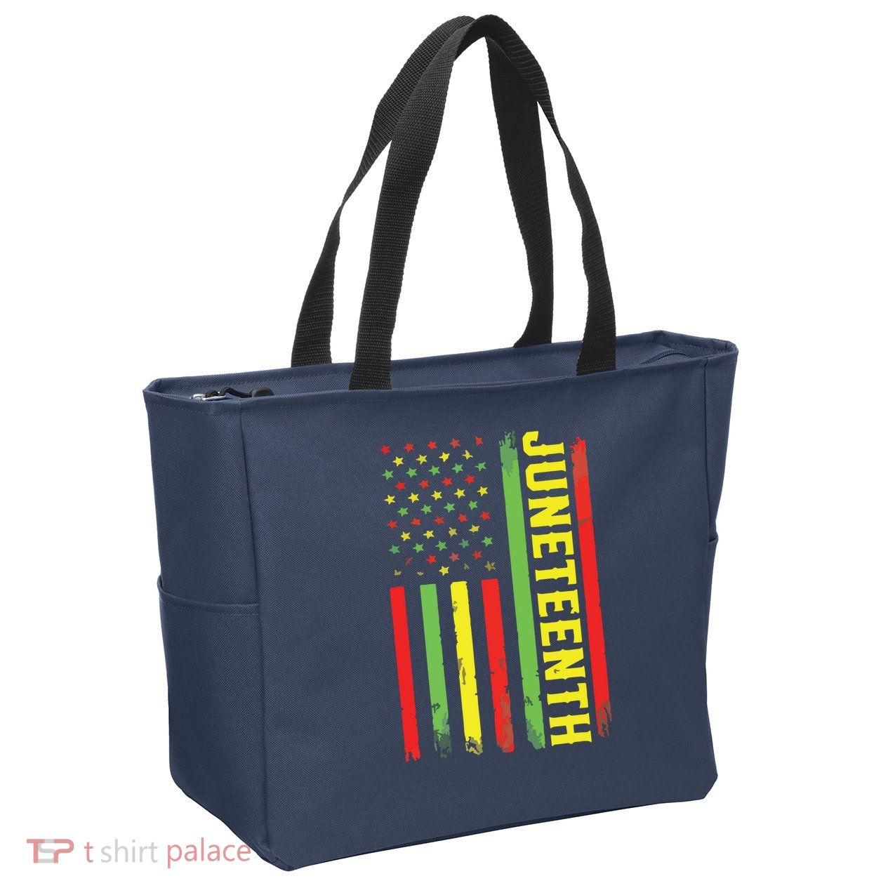 Juneteenth June 19th 1865 Juneteenth Black Freedom Day Flag Zip Tote Bag