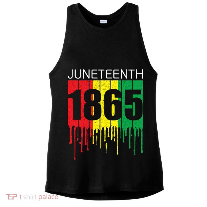 Juneteenth June 19th 1865 Freedom Day African Juneteenth Gift Ladies PosiCharge Tri-Blend Wicking Tank