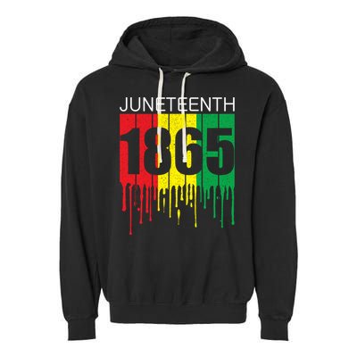 Juneteenth June 19th 1865 Freedom Day African Juneteenth Gift Garment-Dyed Fleece Hoodie