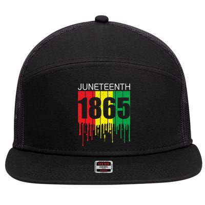Juneteenth June 19th 1865 Freedom Day African Juneteenth Gift 7 Panel Mesh Trucker Snapback Hat