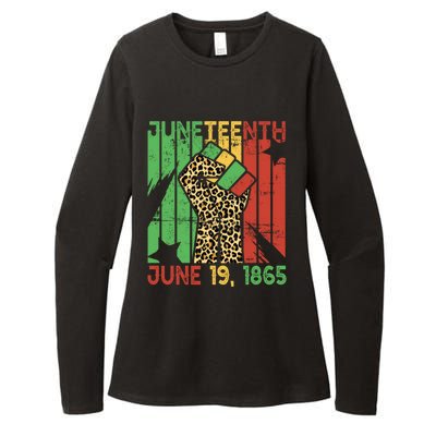 Juneteenth June 19 Black History Leopard African Freedom Day Gift Womens CVC Long Sleeve Shirt