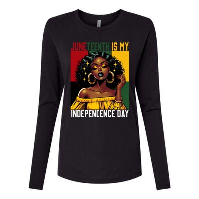 Junenth June 19th Is My Independence Day Black Gift Womens Cotton Relaxed Long Sleeve T-Shirt