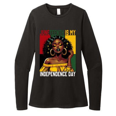 Junenth June 19th Is My Independence Day Black Gift Womens CVC Long Sleeve Shirt