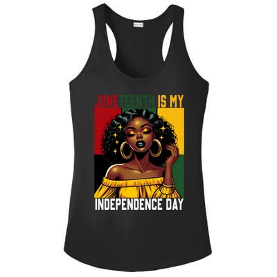 Junenth June 19th Is My Independence Day Black Gift Ladies PosiCharge Competitor Racerback Tank