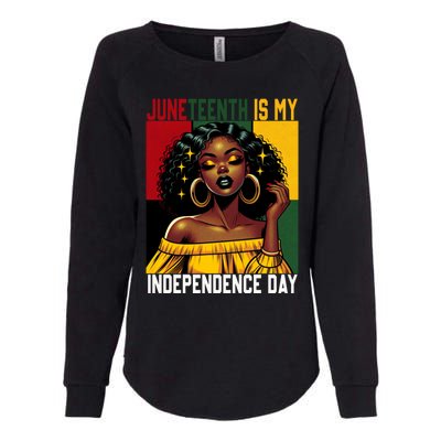 Junenth June 19th Is My Independence Day Black Gift Womens California Wash Sweatshirt