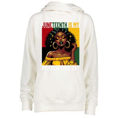 Junenth June 19th Is My Independence Day Black Gift Womens Funnel Neck Pullover Hood